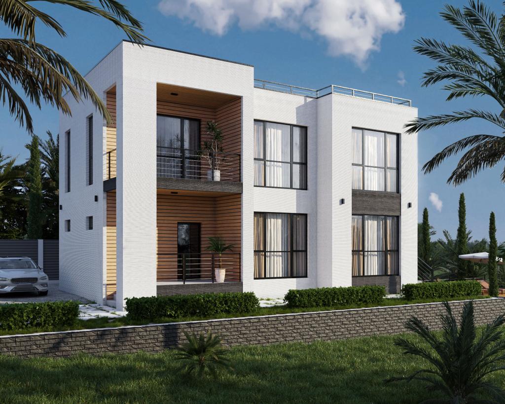 Стильная вилла в стиле модерн с прямым видом ...