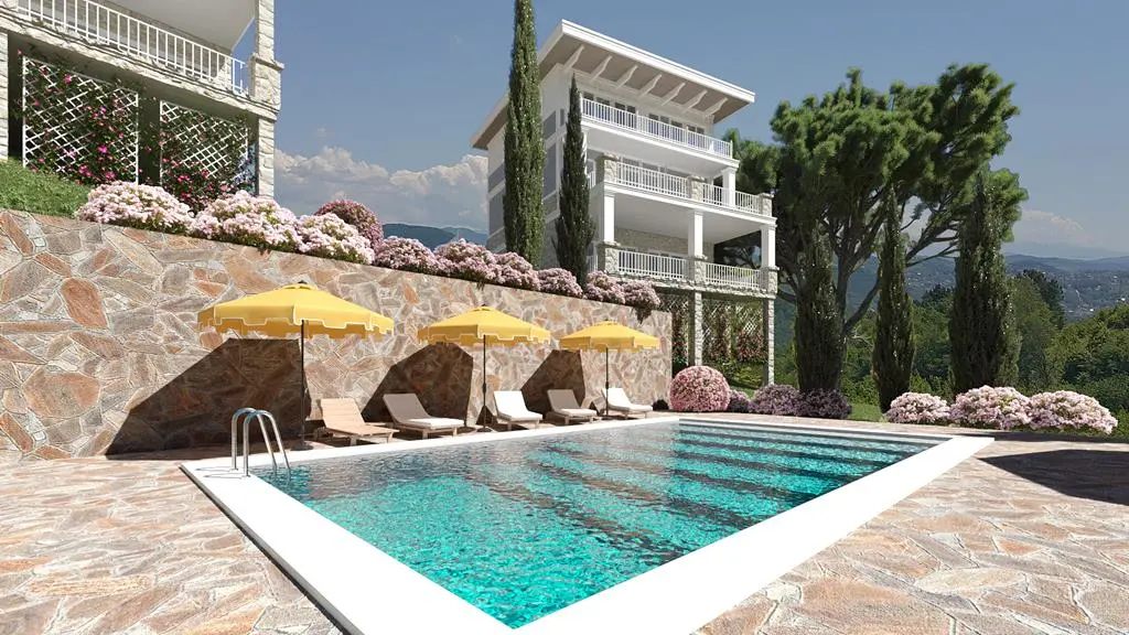 Новый коттеджный поселок с видом на море.