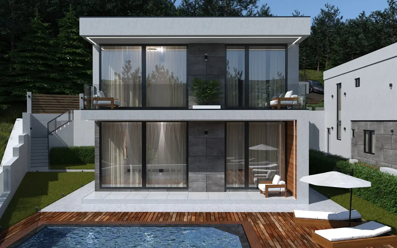 Коттедж в стиле Hi-Tech