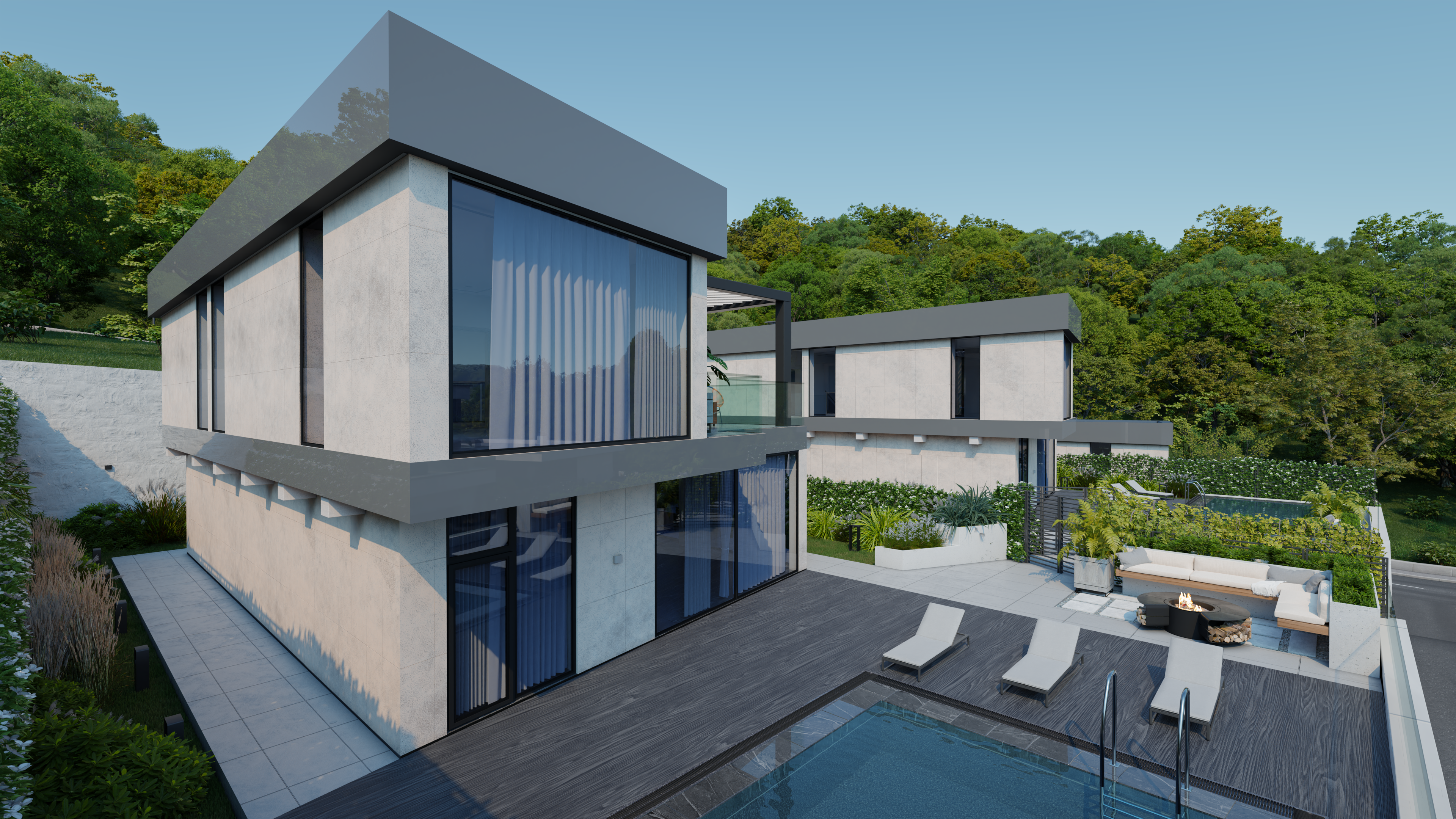 Современный дом в стиле ХАЙ ТЕК