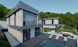 Современный дом в стиле ХАЙ ТЕК