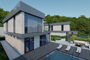 Современный дом в стиле ХАЙ ТЕК