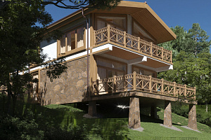 Дом в стиле Шале, в Сочи с видом на море